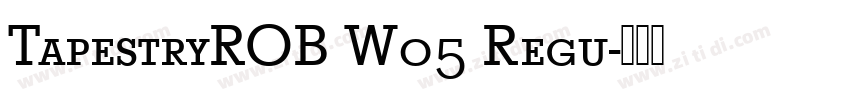 TapestryROB W05 Regu字体转换